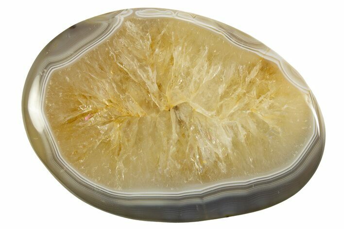 Polished Banded Blue and White Agate - Madagascar #327278